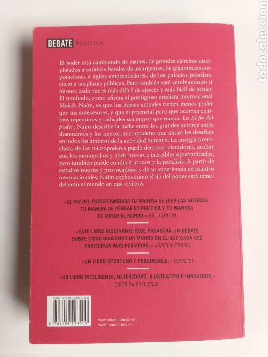 Libros de segunda mano: El fin del poder. Mois&eacute;s Naim - Foto 7