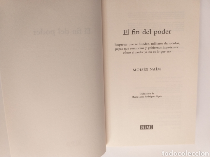 Libros de segunda mano: El fin del poder. Mois&eacute;s Naim - Foto 9