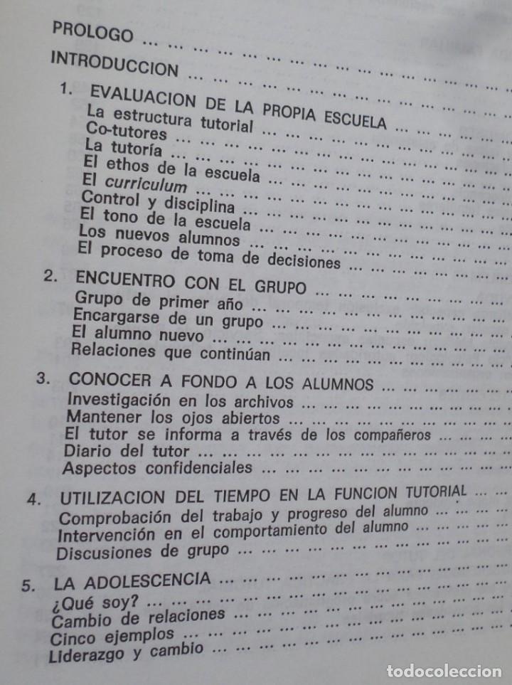 Libros de segunda mano: LA FUNCION TUTORIAL - Keith Blackbura- Ed. Narcea 1978 - Foto 3