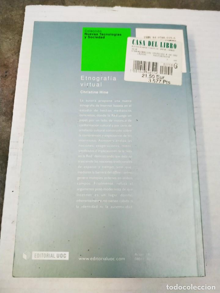 Libros de segunda mano: Etnograf&iacute;a Virtual - Christine Hine. UOC - Foto 2