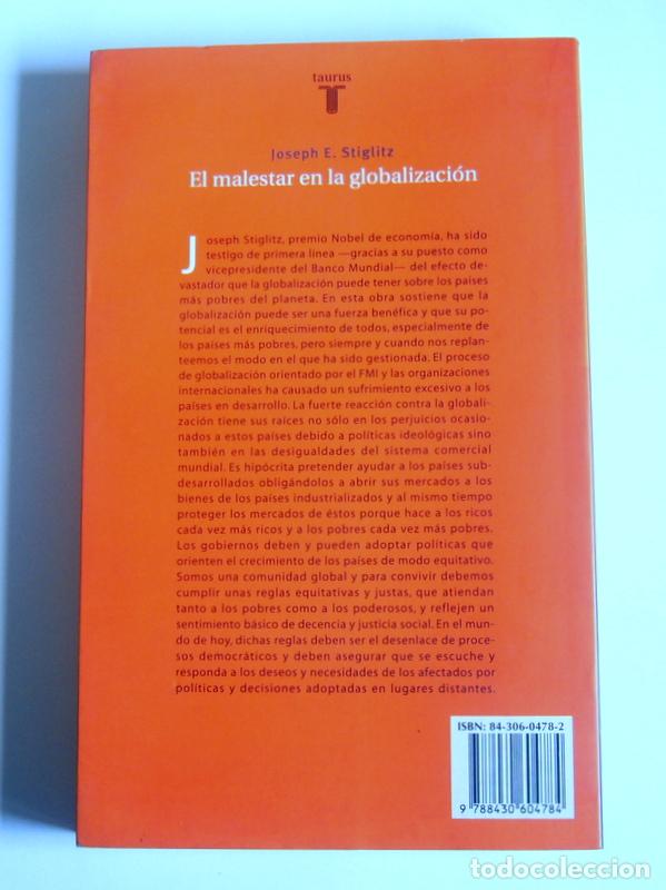 Libros de segunda mano: EL MALESTAR EN LA GLOBALIZACION - JOSEPH E. STIGLITZ - Foto 2
