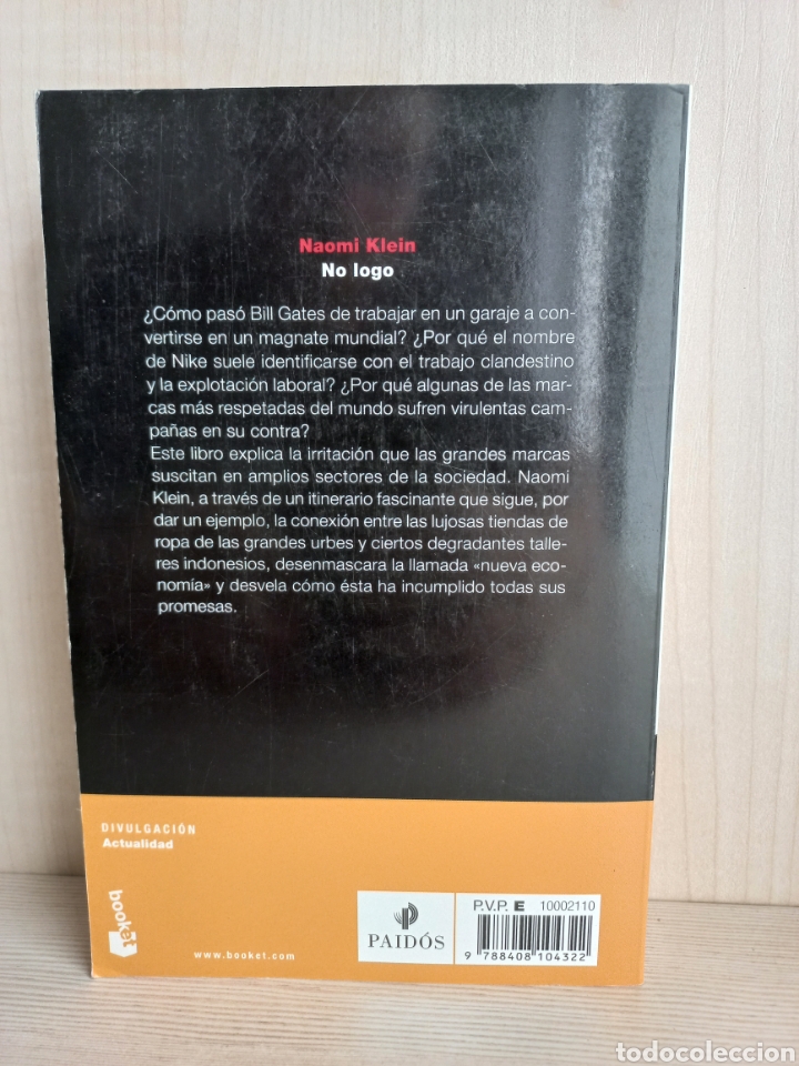 Libros de segunda mano: No logro. El poder de las marcas. NAOMI KLEIN. BOOKET, 2011. - Foto 3