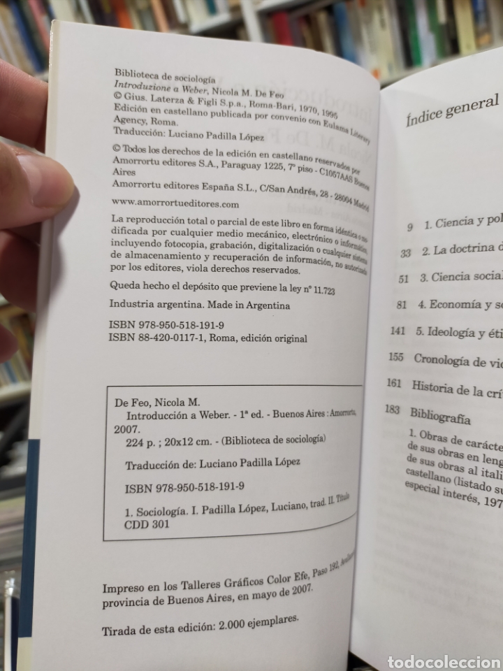 Libros de segunda mano: INTRODUCCI&Oacute;N A WEBER - NICOLA M. DE FEO - Foto 7
