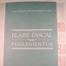 Libros de segunda mano: BLAISE PASCAL. PENSAMIENTOS
