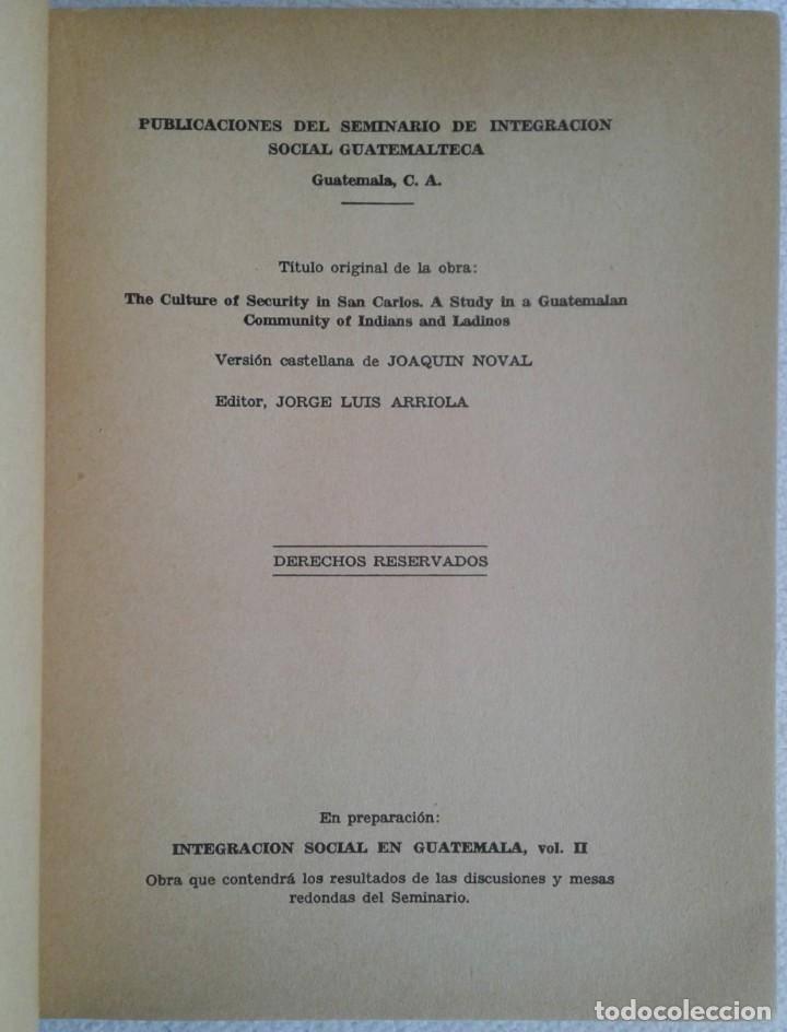 Libros de segunda mano: Richard N. ADAMS *ENCUESTA SOBRE LA CULTURA DE LADINOS EN GUATEMALA* 1964 Antropologìa Social - Foto 5 - 290614153