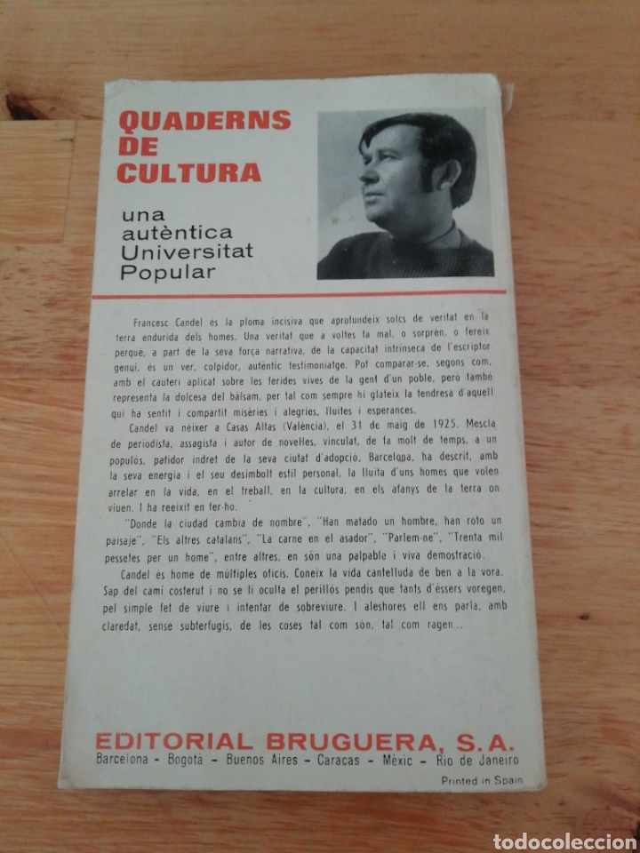 Libros de segunda mano: FRANCESC CANDEL - FRUIT DUNA NECESSITAT - BRUGUERA 1969 - J. MAS GODAYOL - 1a EDICIÓN - Foto 2 - 290640768