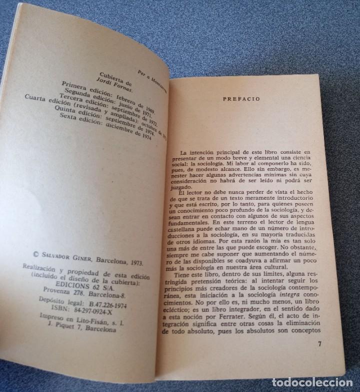 Libros de segunda mano: Sociologia Salvador Giner - Foto 4
