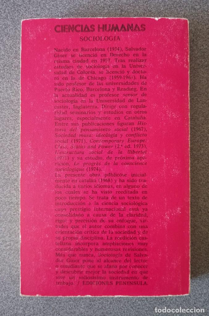 Libros de segunda mano: Sociologia Salvador Giner - Foto 5