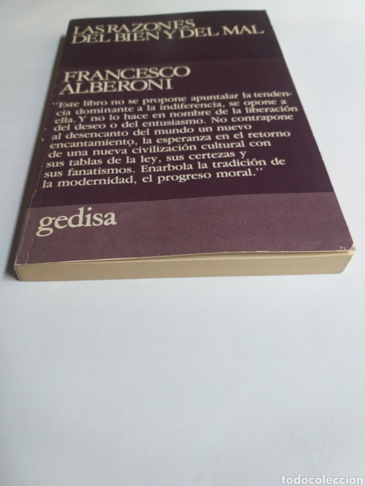 Libros de segunda mano: Las razones del bien y del mal Francisco Alberoni - Foto 2