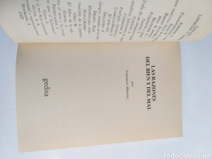 Libros de segunda mano: Las razones del bien y del mal Francisco Alberoni - Foto 6