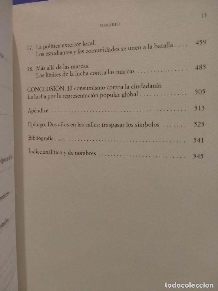 Libros de segunda mano: NAOMI KLEIN. EL PODER DE LAS MARCAS .(NO LOGO).PA&Iacute;DOS - Foto 4