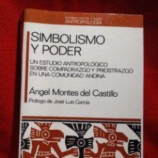 Libros de segunda mano: 1989. SIMBOLISMO Y PODER. ANTROPOLOGÍA. ÁNGEL MONTES DEL CASTILLO.. Lote 303265698