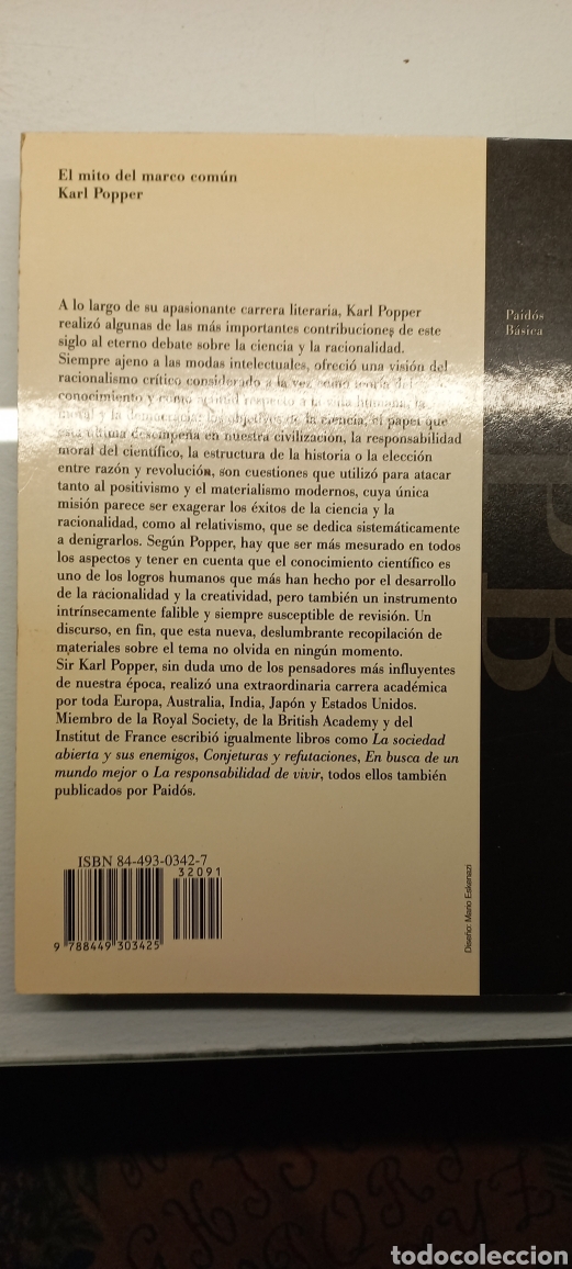 Libros de segunda mano: Karl Popper y el mito del marc&oacute; com&uacute;n - Foto 2