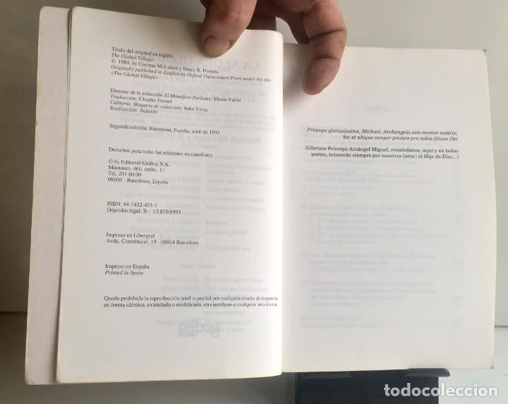 Libros de segunda mano: LA ALDEA GLOBAL. Marshall Mcluhan, Bruce R. Powers - Foto 3