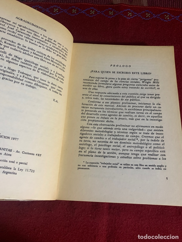 Libros de segunda mano: Introducci&oacute;n a las t&eacute;cnicas de investigaci&oacute;n social. Ezequiel Ander-Egg. - Foto 5