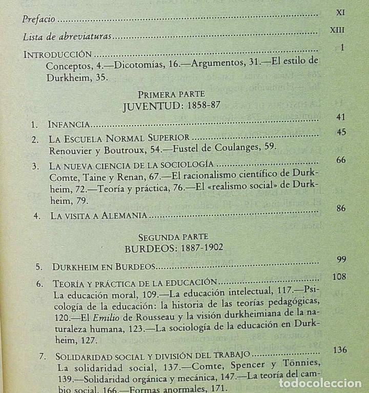 Libros de segunda mano: Emile Durkheim. Su vida y su obra - Foto 3