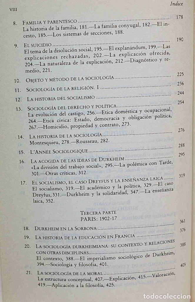 Libros de segunda mano: Emile Durkheim. Su vida y su obra - Foto 4