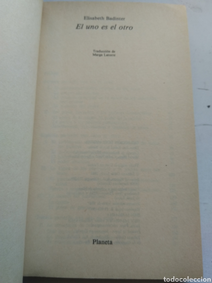 Libros de segunda mano: EL UNO ES EL OTRO/ELISABETH BALINTERT - Foto 2