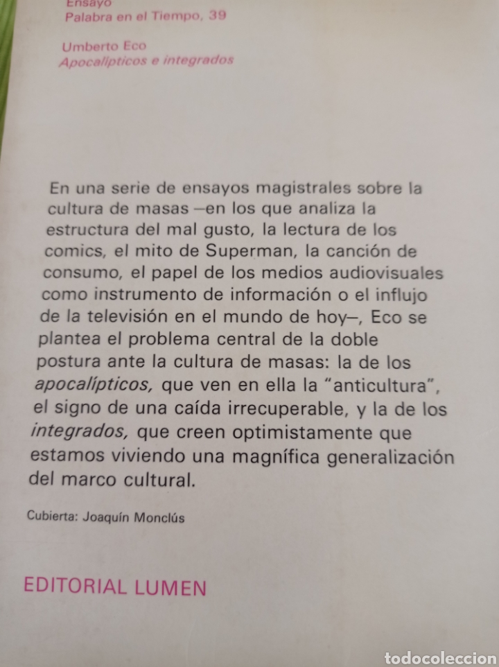 Libros de segunda mano: Apocal&iacute;pticos e integrados - Foto 5