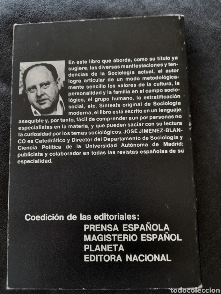 Libros de segunda mano: Introducci&oacute;n a la sociolog&iacute;a. Jos&eacute; Jim&eacute;nez Blanco - Foto 2