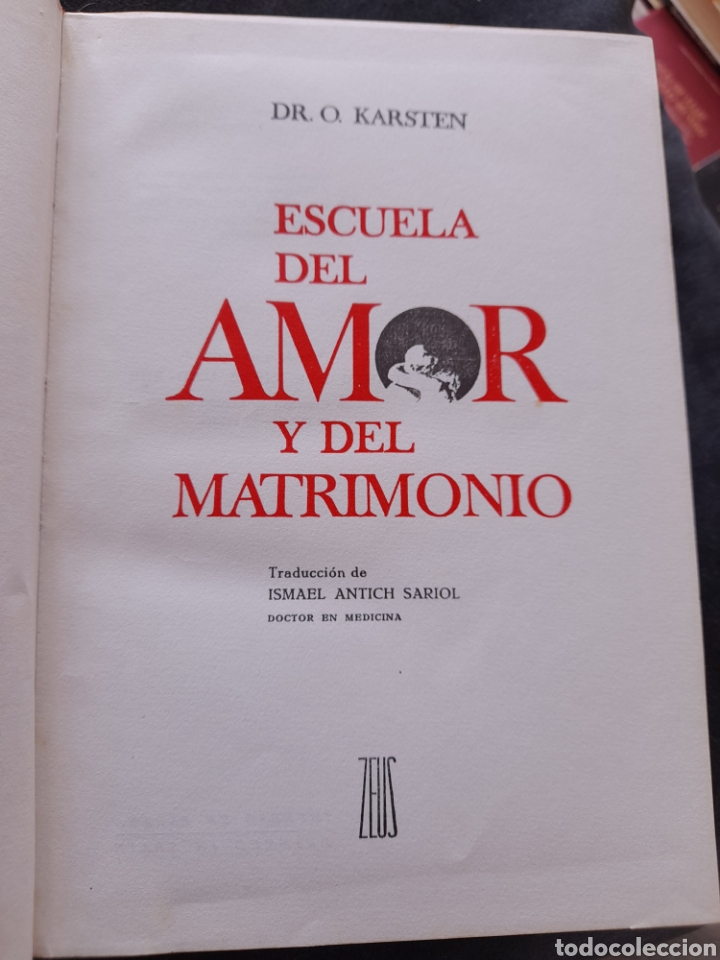 Libros de segunda mano: Escuela del amor y del matrimonio. Dr. O. Karsten - Foto 3