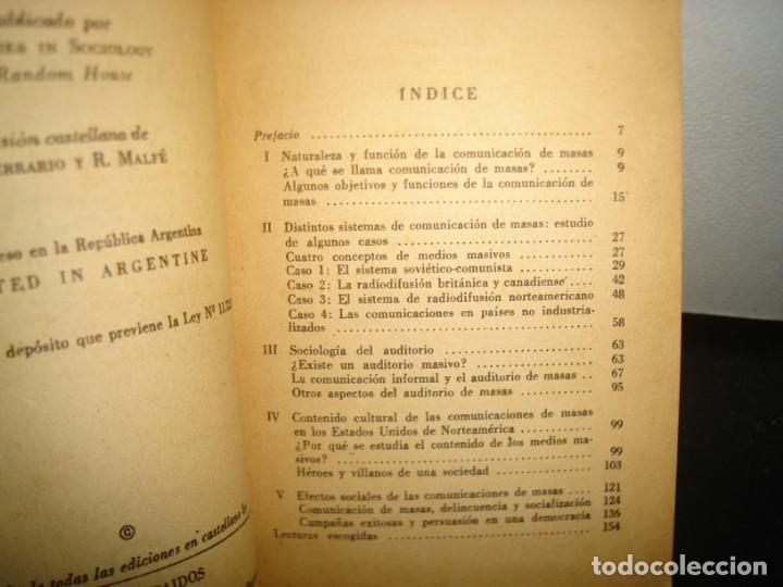 Libros de segunda mano: 16- COMUNICACI&Oacute;N DE MASAS - CHARLES R. WRIGHT - Foto 4
