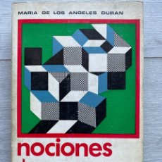 Libros de segunda mano: NOCIONES DE SOCIOLOGÍA / Mª DE LOS ÁNGELES DURÁN. 1968.. Lote 349221454
