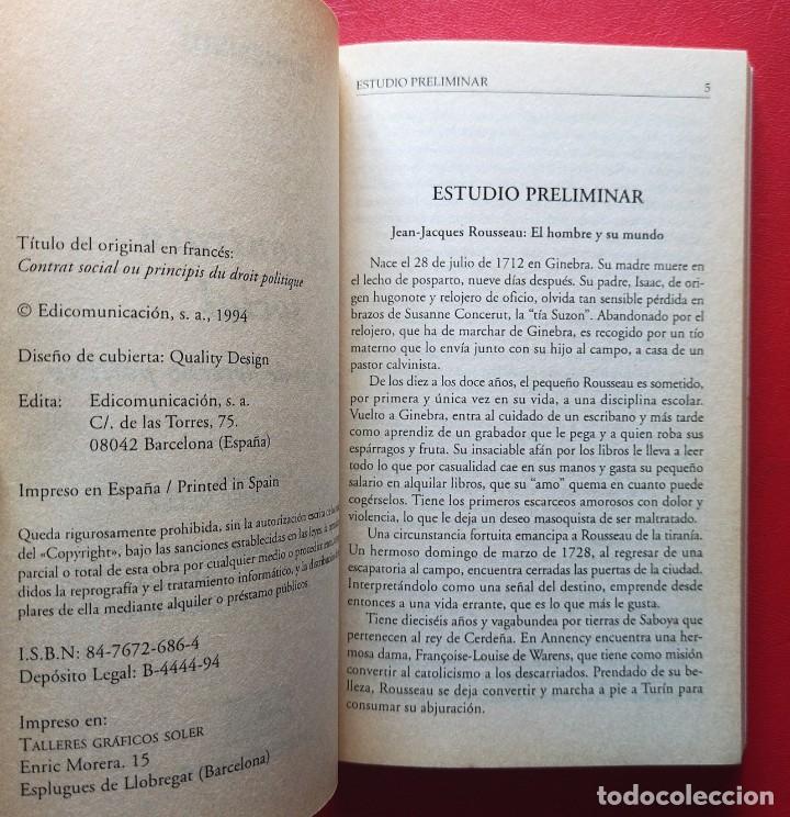 Libros de segunda mano: El Contrato Social. Rousseau. - Foto 2