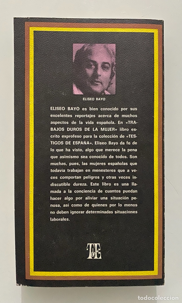 Libros de segunda mano: Trabajos duros de la mujer - BAYO, Eliseo - Foto 2