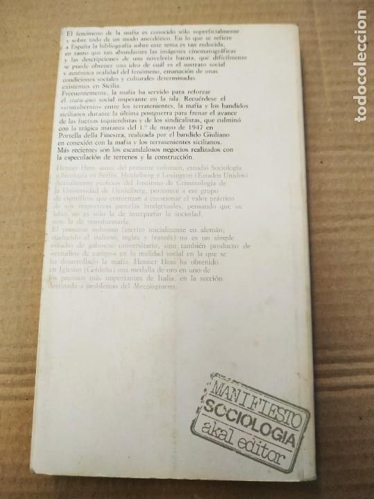 Libros de segunda mano: Mafia - Henner Hess. Akal - Foto 2