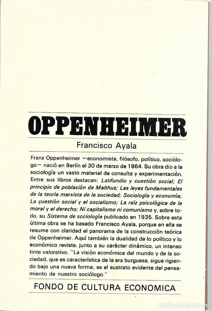 Libros de segunda mano: Francisco Ayala . Oppenheimer - Foto 2