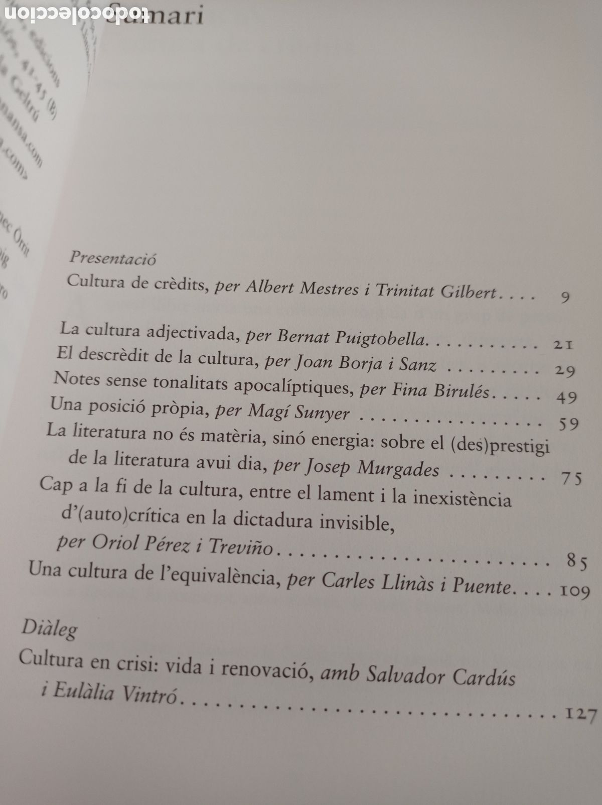 Libros de segunda mano: El (des)cr&egrave;dit de la cultura - Foto 2