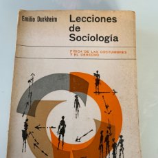 Libros de segunda mano: LECCIONES DE SOCIOLOGÍA. EMILIO DURKHEIM. EDITORIAL SCHAPIRE.