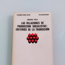 Libros de segunda mano: LAS RELACIONES DE PRODUCCIÓN SOCIALISTAS.CRITERIOS DE LA TRANSICIÓN. DOMINGO IRALA.