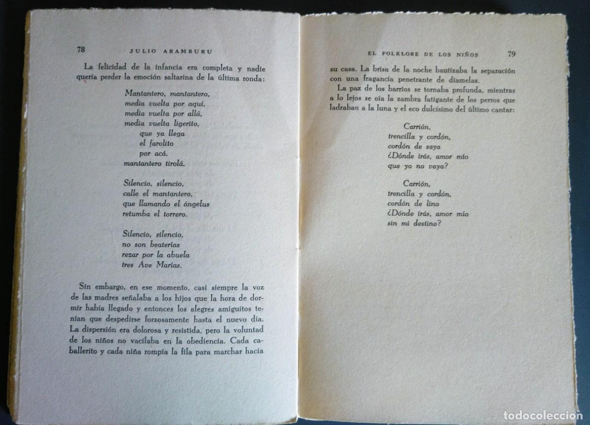 Libros de segunda mano: El folklore de los ni&ntilde;os. Julio Aramburu. 1944 - Foto 5