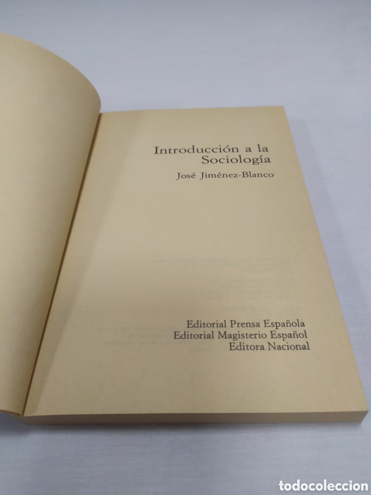 Libros de segunda mano: Introducci&oacute;n a la sociolog&iacute;a. Jos&eacute; Jim&eacute;nez-Blanco, 1975 - Foto 3