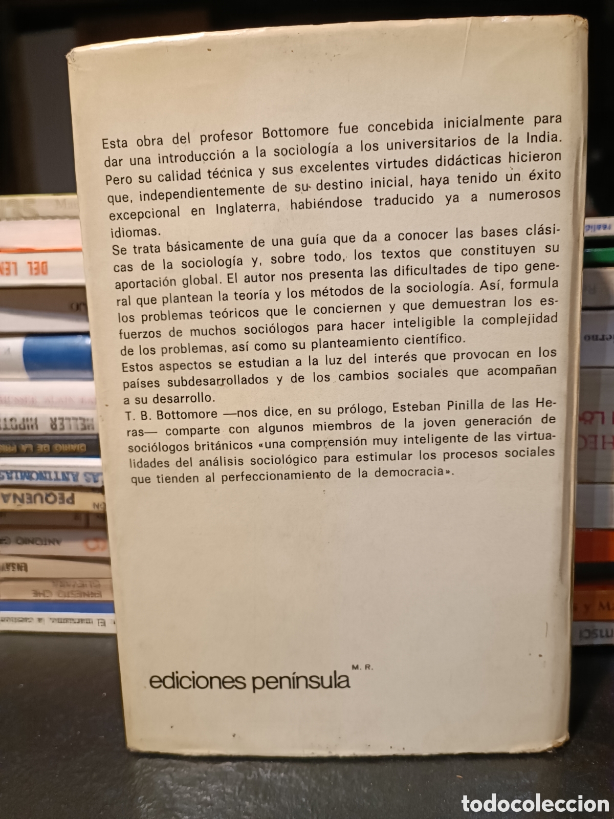 Libros de segunda mano: Introducci&oacute;n a la sociolog&iacute;a T. B. Bottomore Ediciones Pen&iacute;nsula - Foto 4