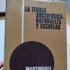 Libros de segunda mano: LA TEORÍA SOCIOLÓGICA NATURALEZA Y ESCUELAS. MARTINDALE. AGUILAR. TAPA DURA.
