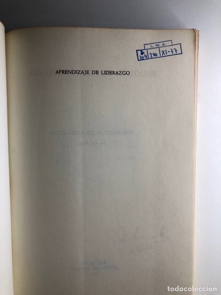 Libros de segunda mano: APRENDIZAJE DE LIDERAZGO. - Foto 2
