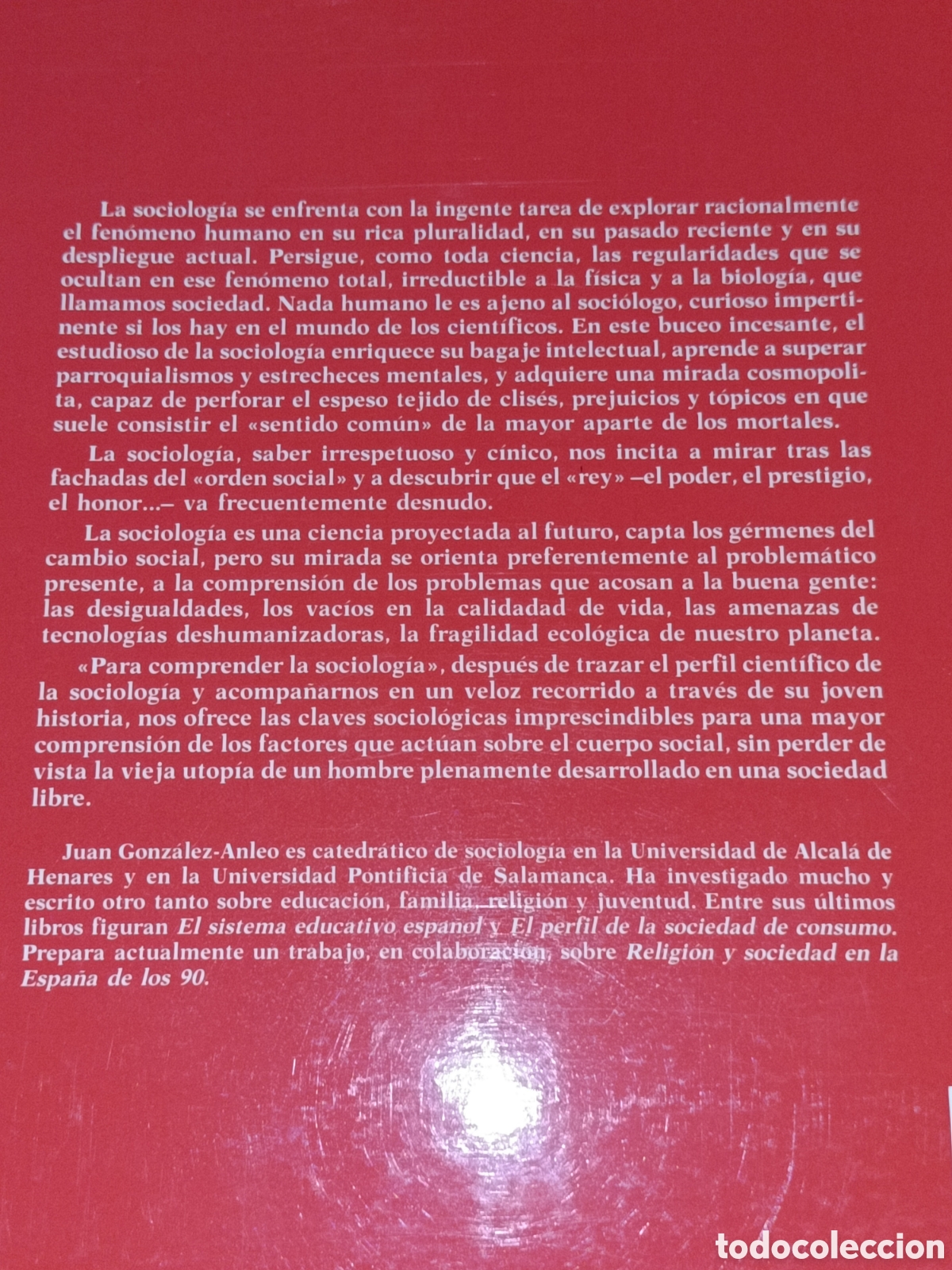 Libros de segunda mano: Para comprender la sociolog&iacute;a. Juan Gonz&aacute;lez Anleo - Foto 2