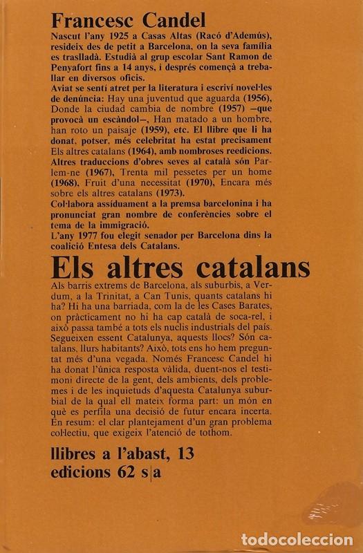 Libros de segunda mano: ELS ALTRES CATALANS FRANCESC CANDEL - Foto 2