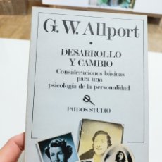 Libros de segunda mano: DESARROLLO Y CAMBIO. G.W. ALLPORT. PAIDOS ESTUDIO.