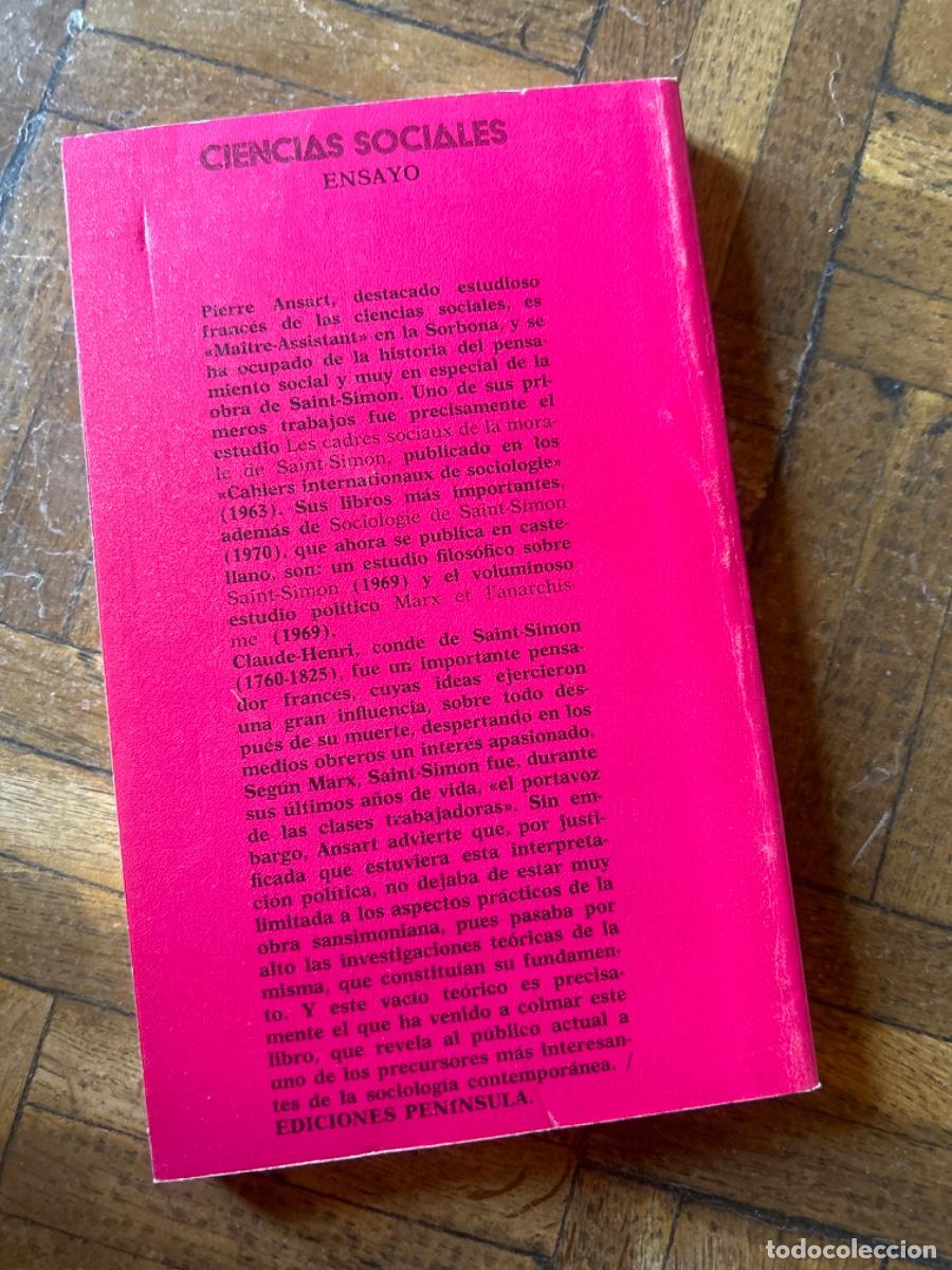 Libros de segunda mano: Sociolog&iacute;a de Saint Simon - Pierre Ansart - Foto 4