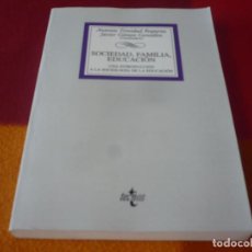 Libros de segunda mano: SOCIEDAD FAMILIA EDUCACION UNA INTRODUCCION A LA SOCIOLOGIA DE LA EDUCACION 2012 TECNOS