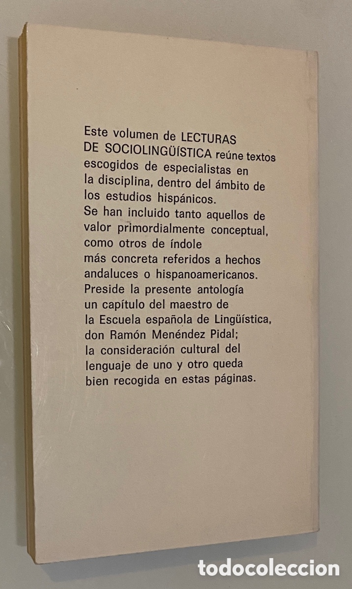 Libros de segunda mano: Lecturas de socioling&uuml;&iacute;stica - VV.AA. - Foto 2