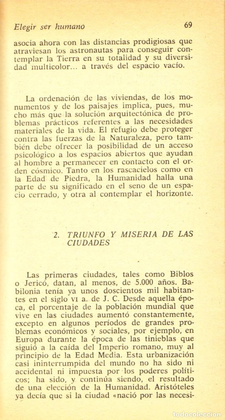 Libros de segunda mano: Elegir ser humano - Dubos, Rene - Foto 3