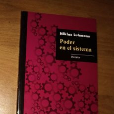 Libros de segunda mano: NIKLAS LUHMANN - PODER EN EL SISTEMA - HERDER, 2022