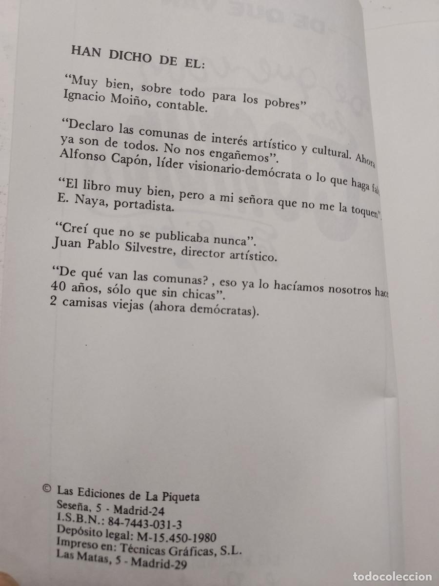 Libros de segunda mano: DE QU&Eacute; VAN LAS COMUNAS. PEPE RIBAS. 1980. EDICIONES LA PIQUETA - Foto 4