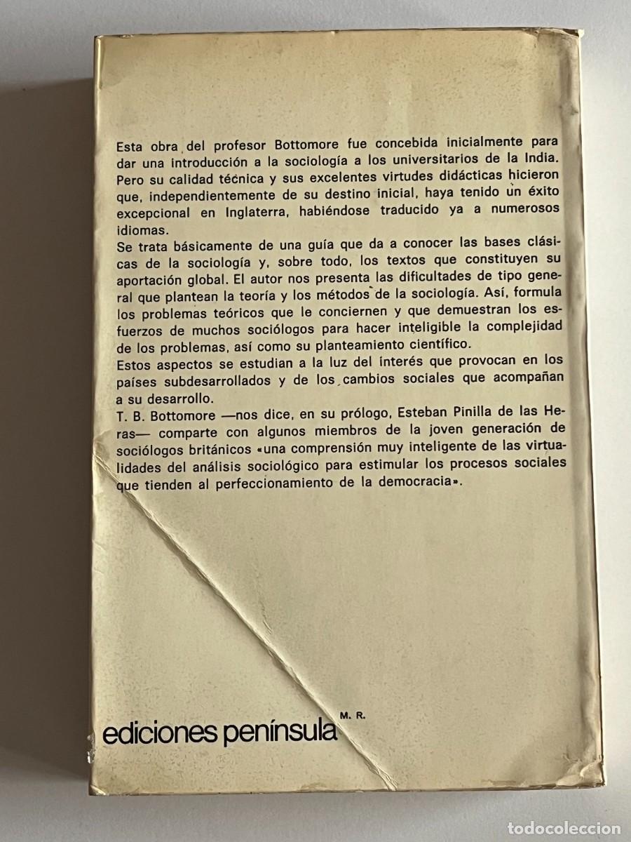 Libros de segunda mano: INTRODUCCION A LA SOCIOLOGIA-T.B. BOTTOMORE - Foto 3