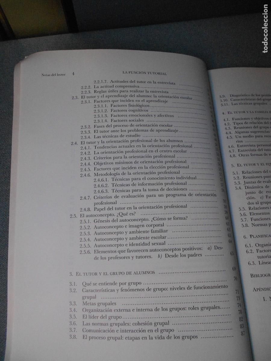 Libros de segunda mano: LA FUNCION TUTORIAL - Foto 4
